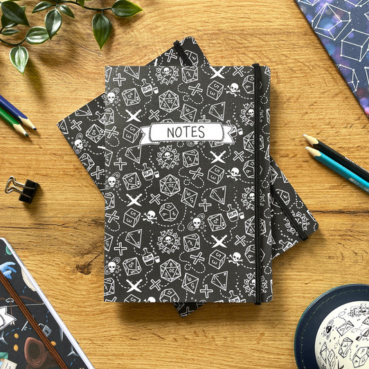 Gothic Pirate A5 Notebook with Strap